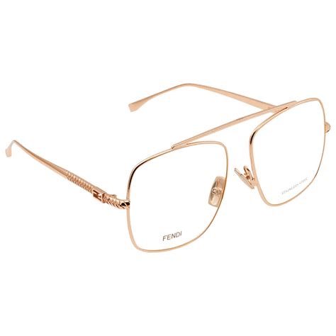 Fendi Clear Demo Lens Oversized Eyeglasses FF 0445 0DDB 57